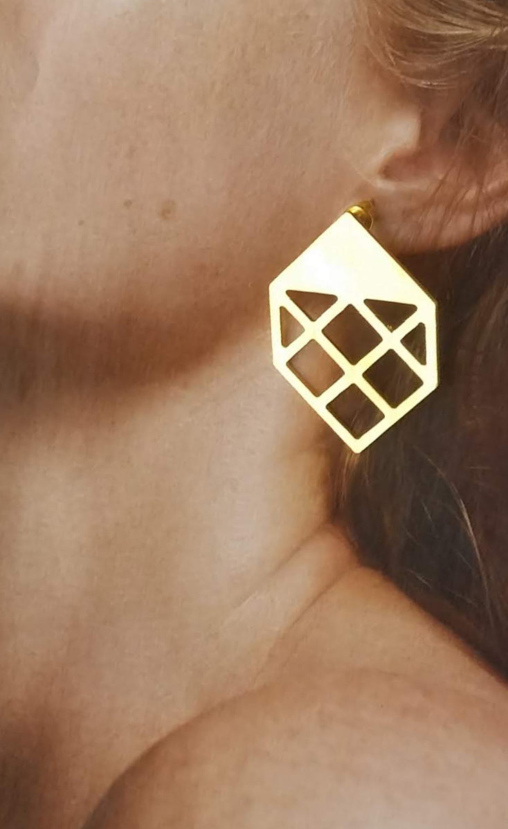 Squared Earrings Pair