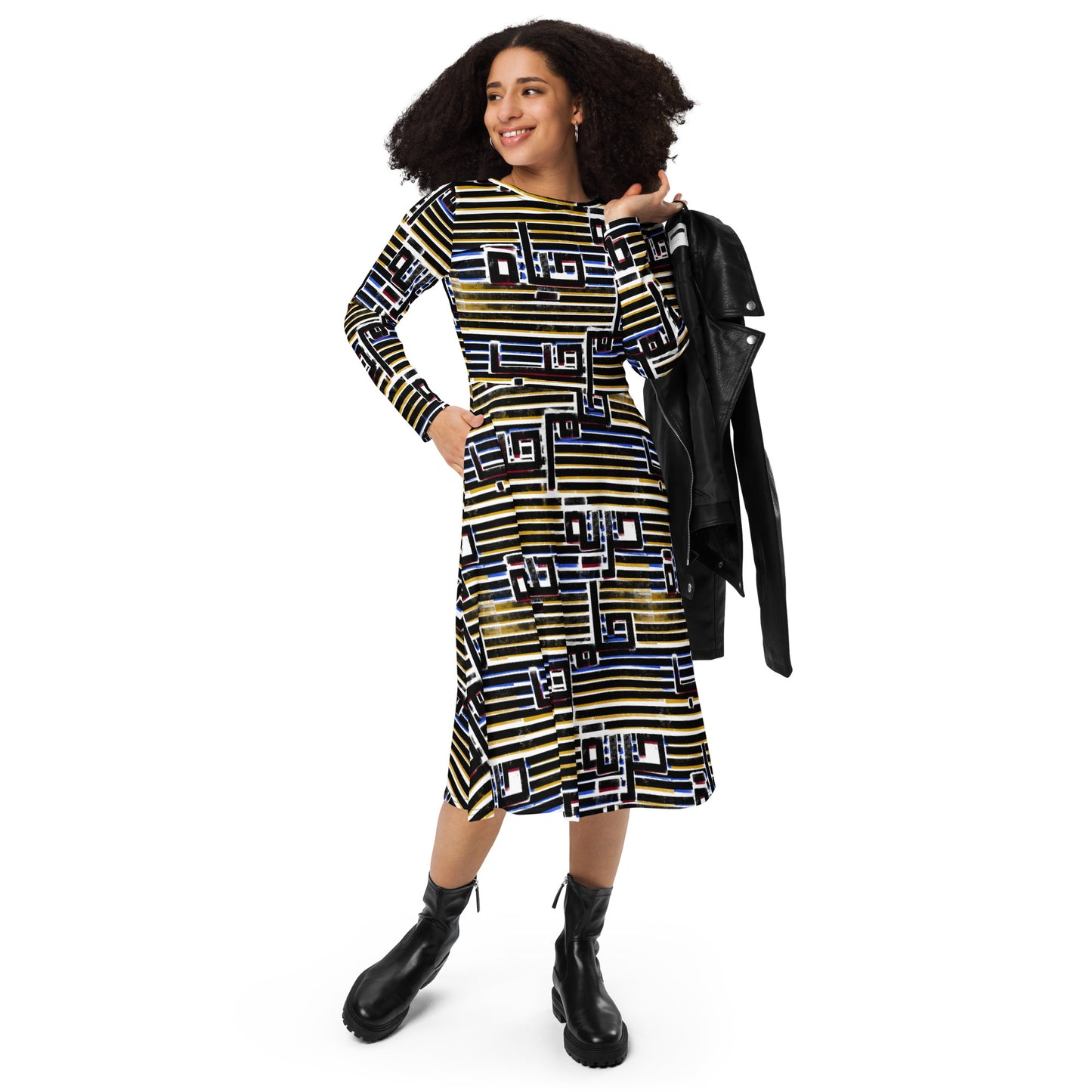 HAYAT Long Sleeve Midi Dress - SCENE Studio