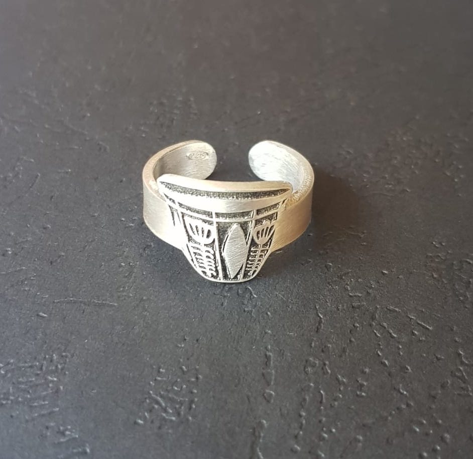 Coffee Cup / Fenjen Shaffeh Ring - Sterling Silver 925