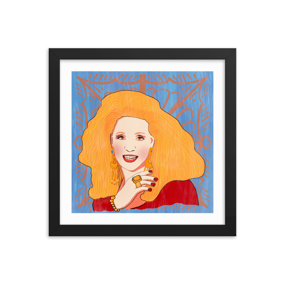 Sabah Framed poster صباح Lebanese Icon Sabah shahroura