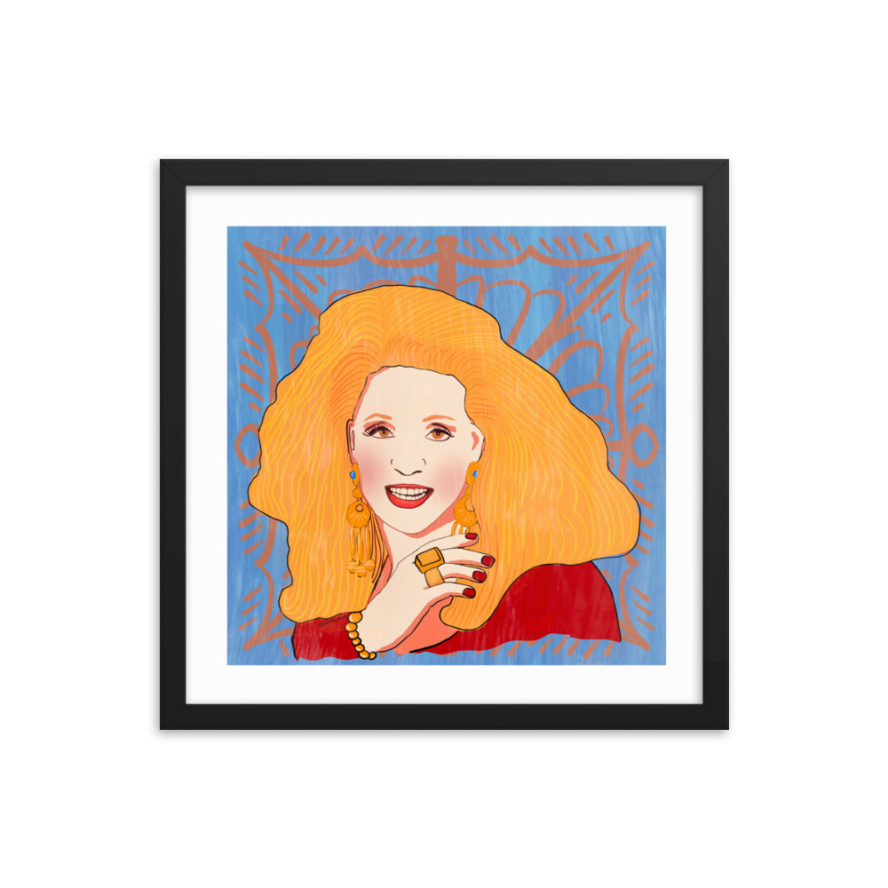 Sabah Framed poster صباح Lebanese Icon Sabah shahroura