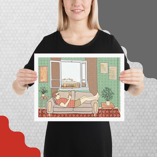 Peace of Mind Art prints Collection 1/3- Poster Reading in Beirut - No frame