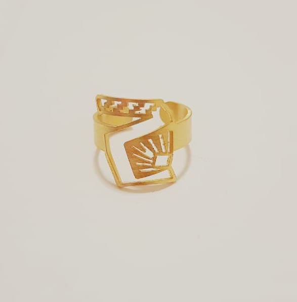 Art Deco Abjadiya Rings
