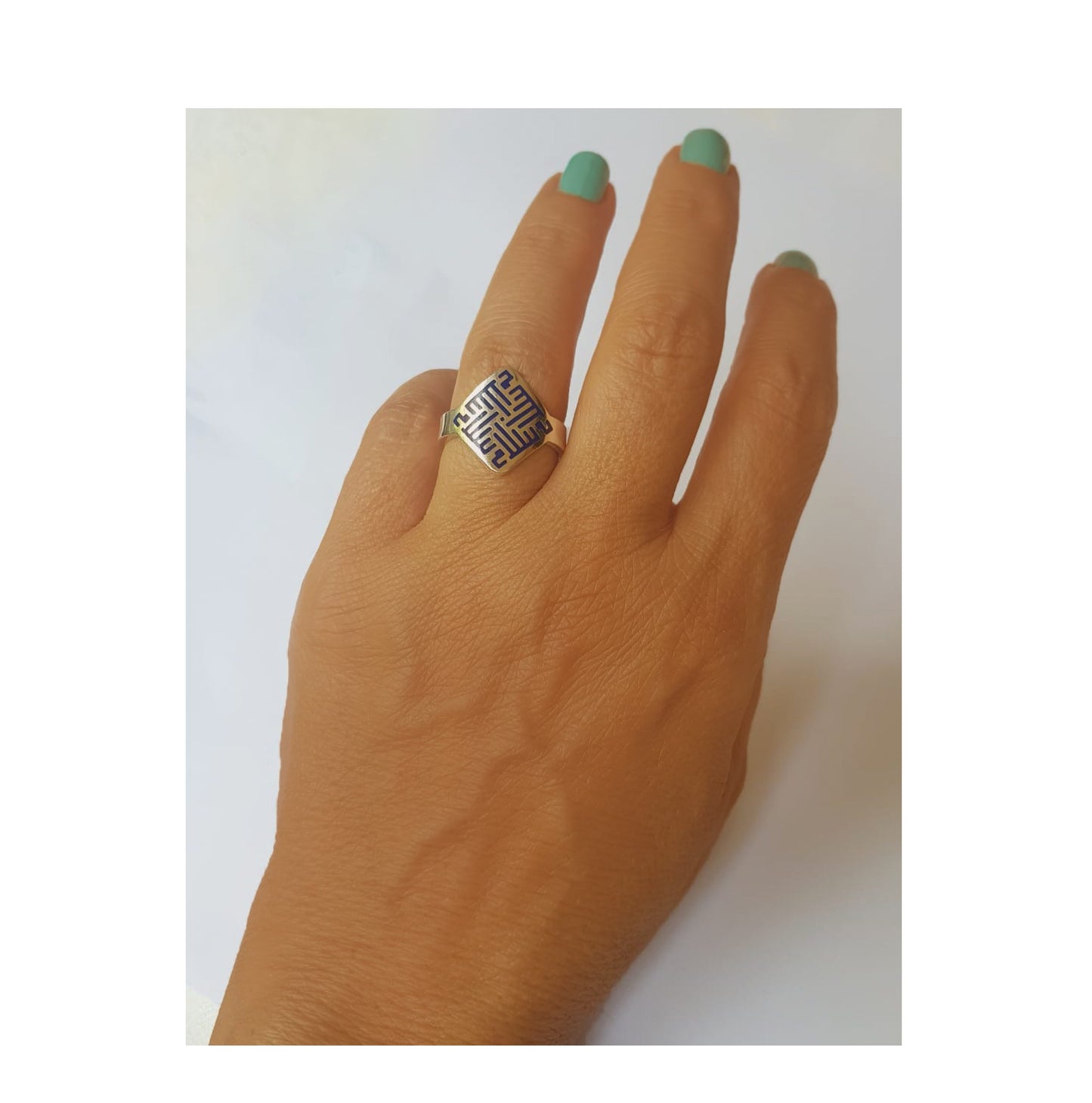 Salam Calligraphy Sterling Silver Ring سلام