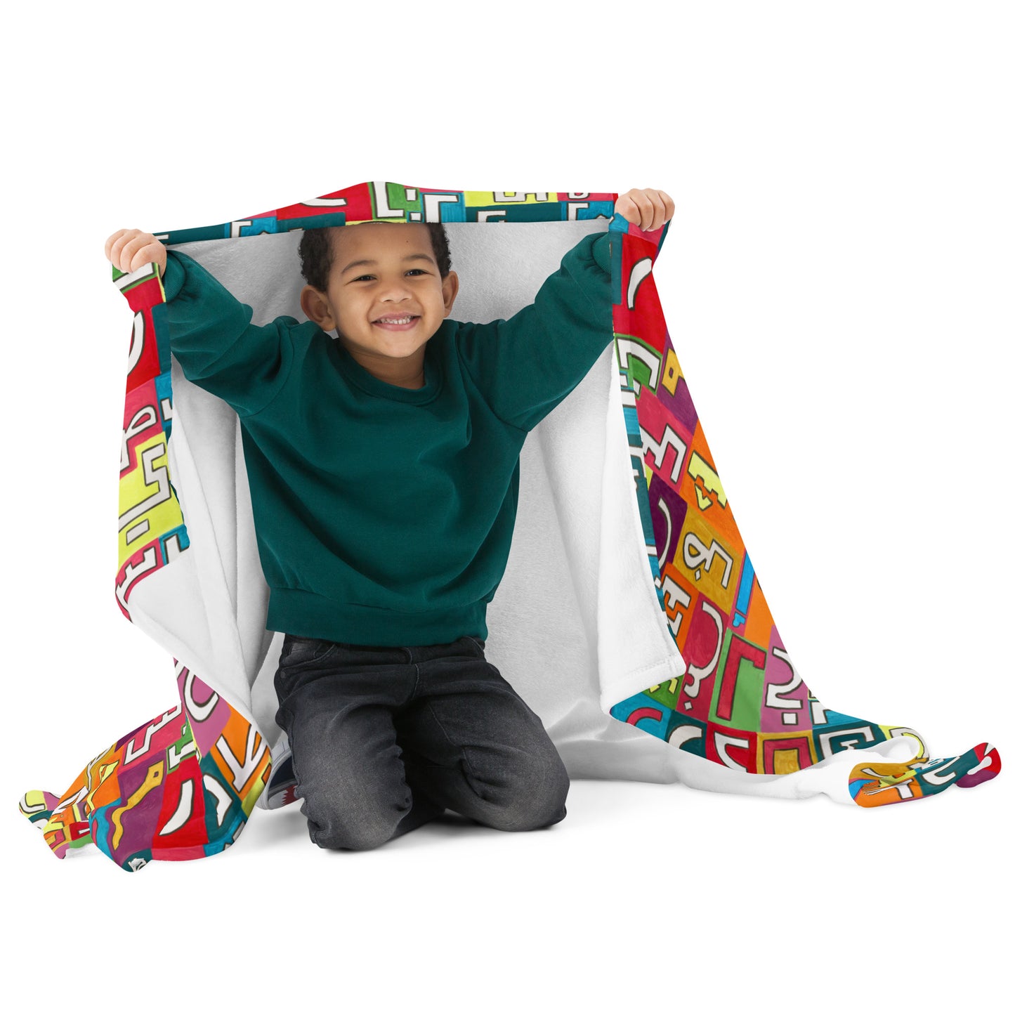 Arabic Abjadiyya Warm Throw Blanket