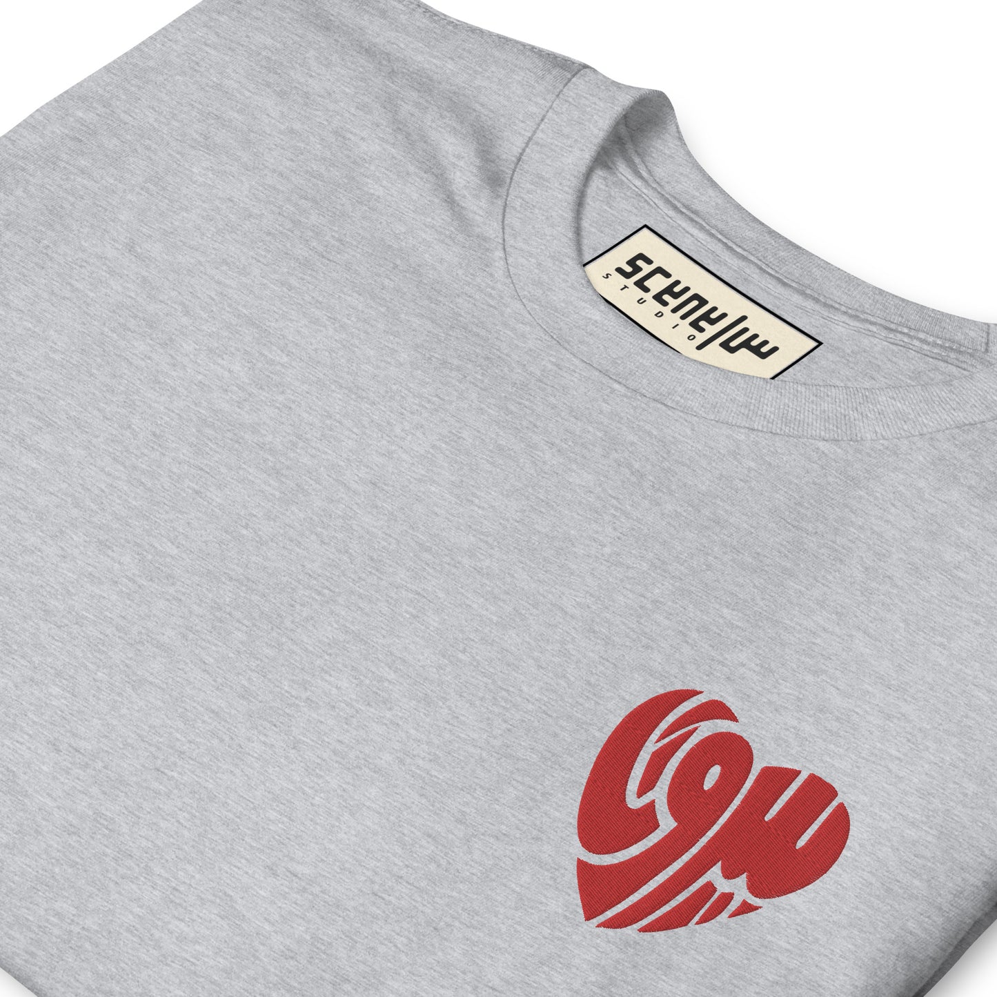 Heart Beirut Embroidered Unisex T-Shirt available in black, grey, white & navy