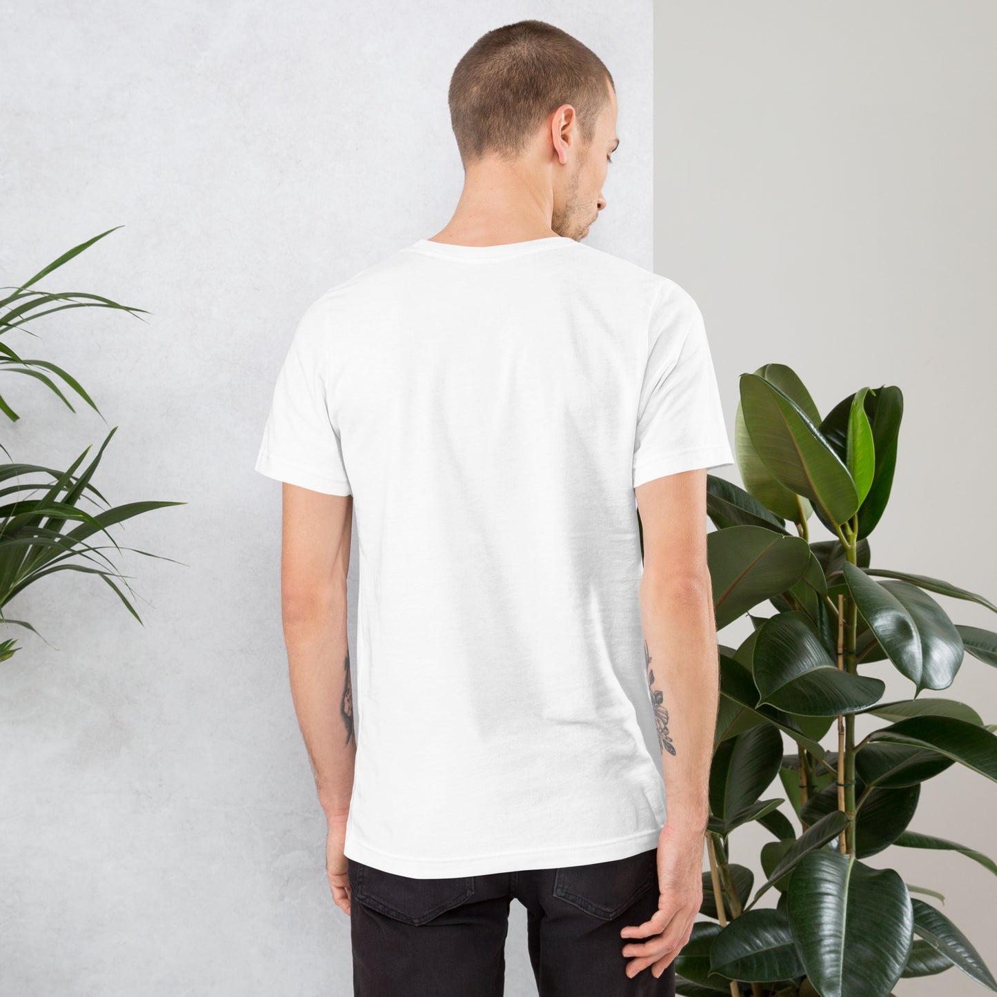 Snoubar Embroidered Unisex t-shirt with Pine tree embroidery in the middle front