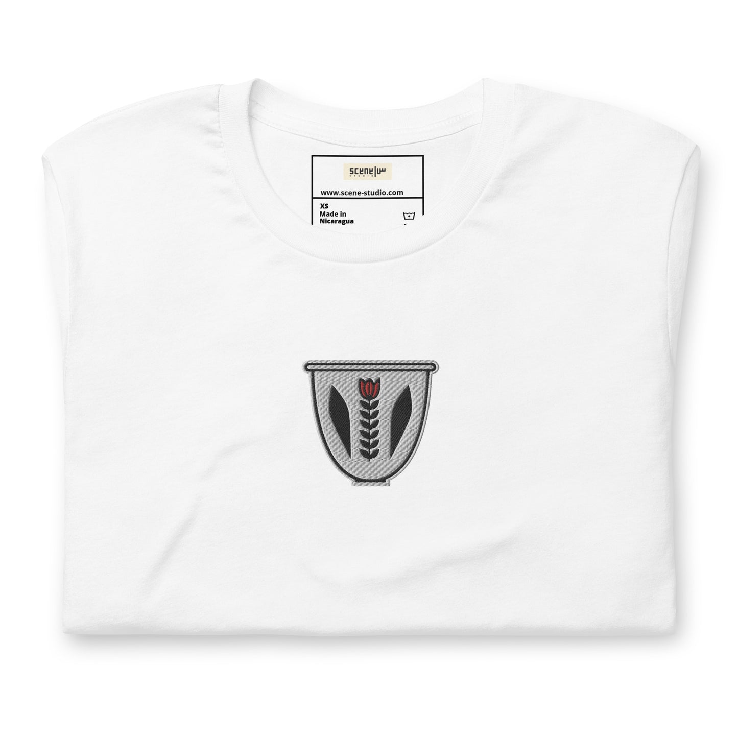 Lebanese coffee cup embroidered t-shirt - Shaffeh Cup Tee