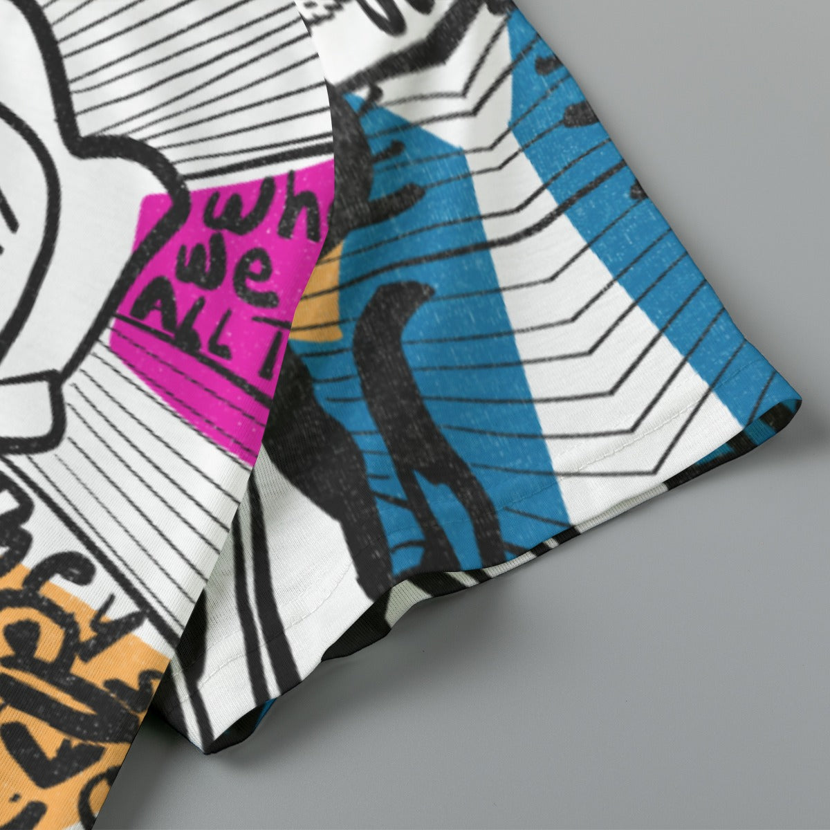 Illustrated cropped Raglan T-shirt With Short Sleeve
