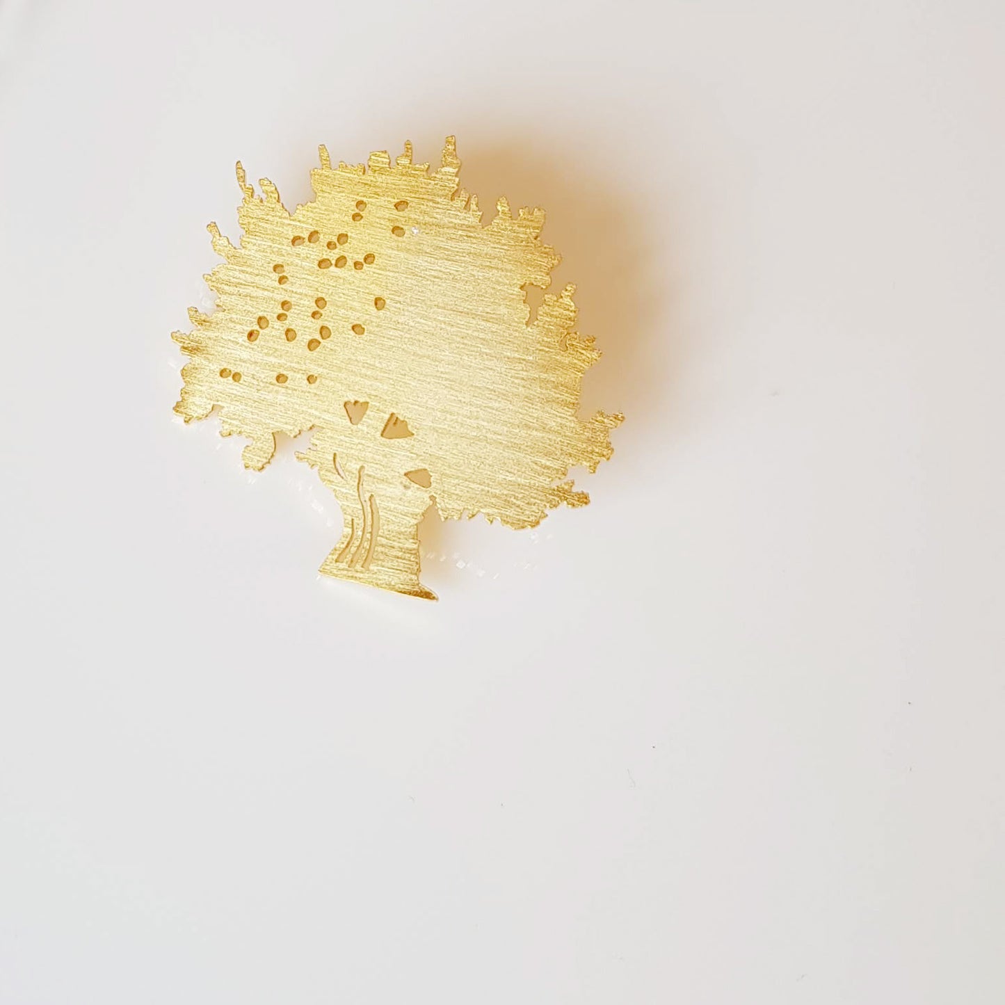 Olive Tree Pin Gold-Plated and Handmade