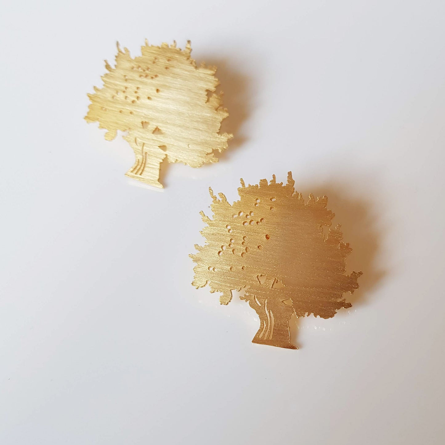 Olive Tree Pin Gold-Plated and Handmade