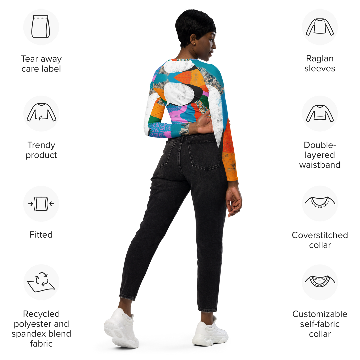 Oul-Shi Long-Sleeve Crop Top
