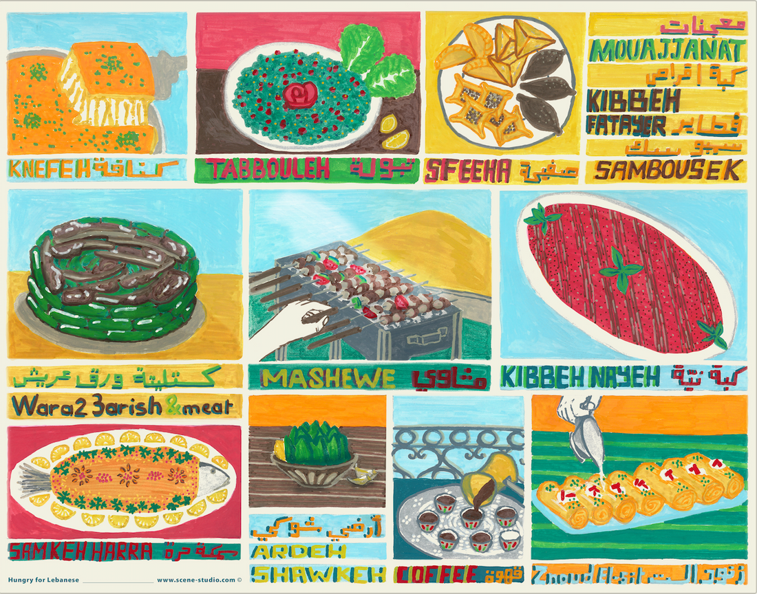 Discover the Flavors of Lebanon: Lebanese Food Art Prints for Every Foodie