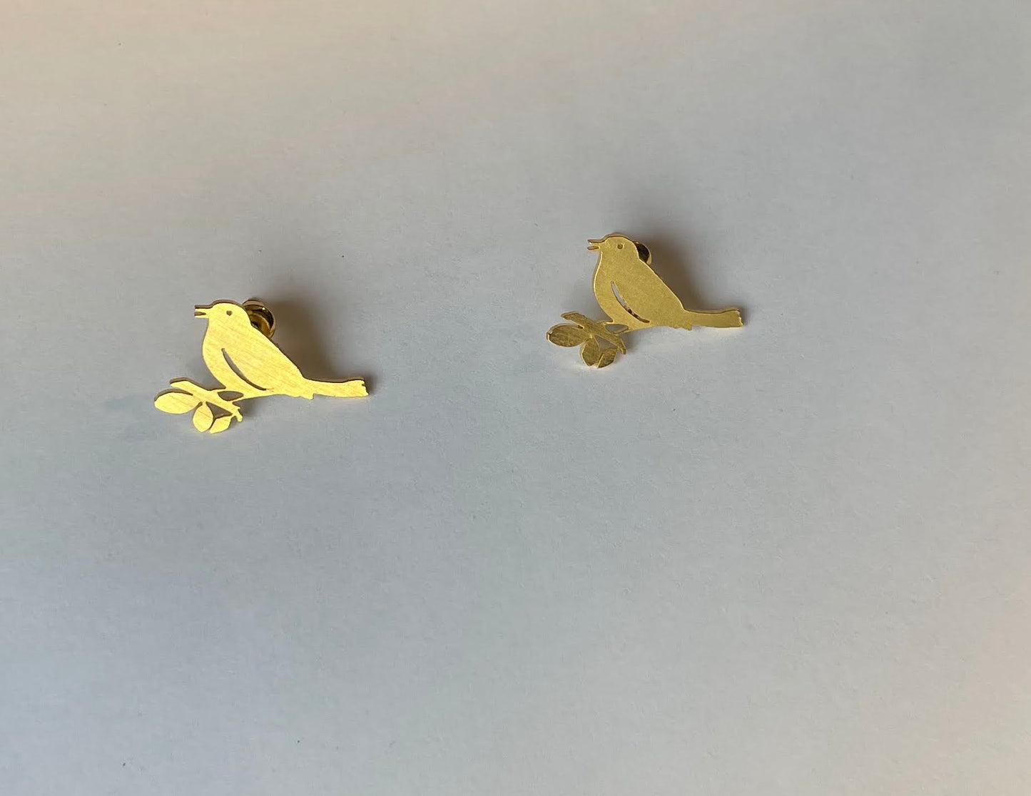 Small Bird on Branch Earrings