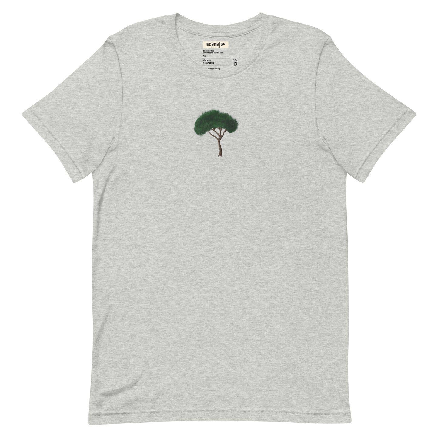 Snoubar Embroidered Unisex t-shirt with Pine tree embroidery in the middle front