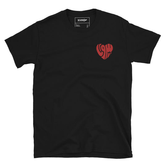 Heart Beirut Embroidered Unisex T-Shirt available in black, grey, white & navy